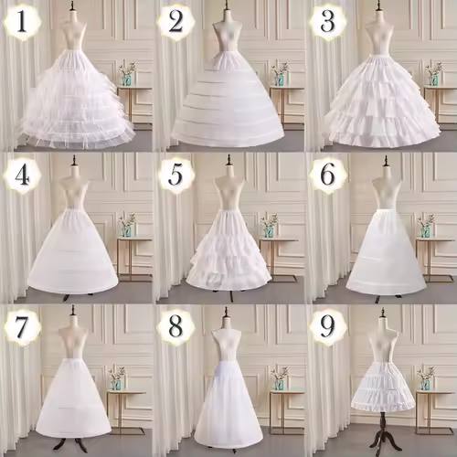 6 Hoops Wedding Petticoat Crinoline Slip Bridal Underskirt Puffy High Quality In Stock Customized - Image 5