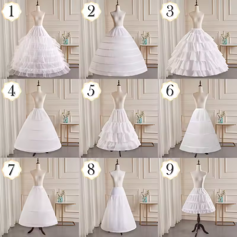 6 Hoops Wedding Petticoat Crinoline Slip Bridal Underskirt Puffy High Quality In Stock Customized - Image 5