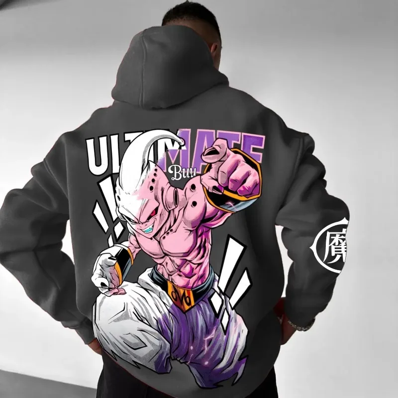 

Dragon Ball New Hot Animation Hot Blood Peripheral Men's Women's Hoodies American Sports Loose Heavy Autumn and Winter Hoodies