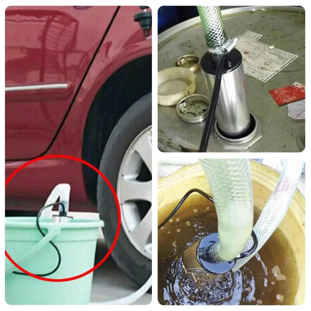 12V DC Submersible Diesel Fuel Transfer Pump Portable Water Oil Extractor Electric Pump with Alligator Clips for Car Truck Boat - view 3