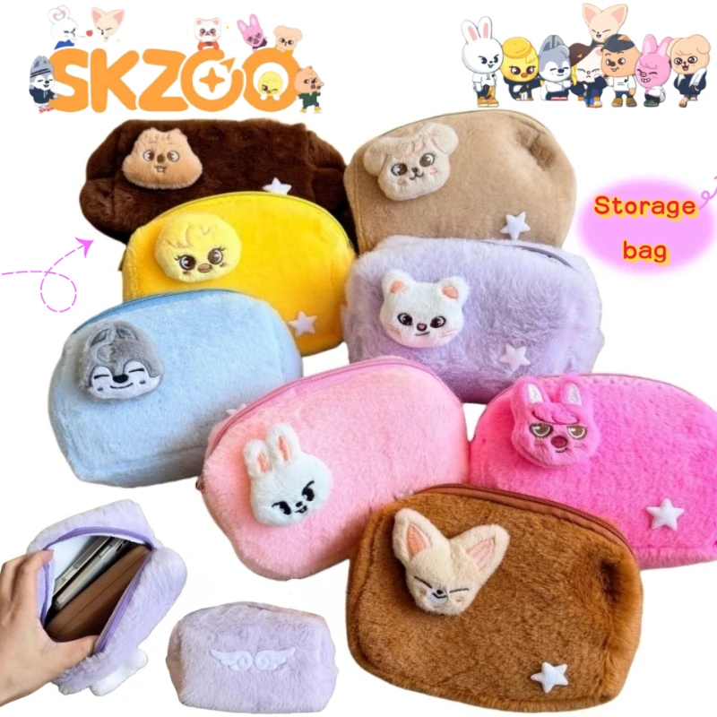 

Новая косметичка SKZOO Stray Kids Quokka Foxi.ny Jiniret Bbokari с мультяшным дизайном, милая, удобная для деловых поездок, сумка для хранения туалетных принадлежностей