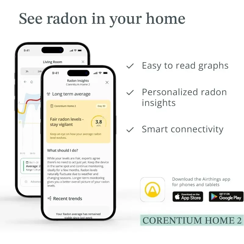 كاشف راديون رقمي ذكي للسلامة والأمن - اختبار رادون محمول وسهل الاستخدام مع توصيل بلوتوث #5