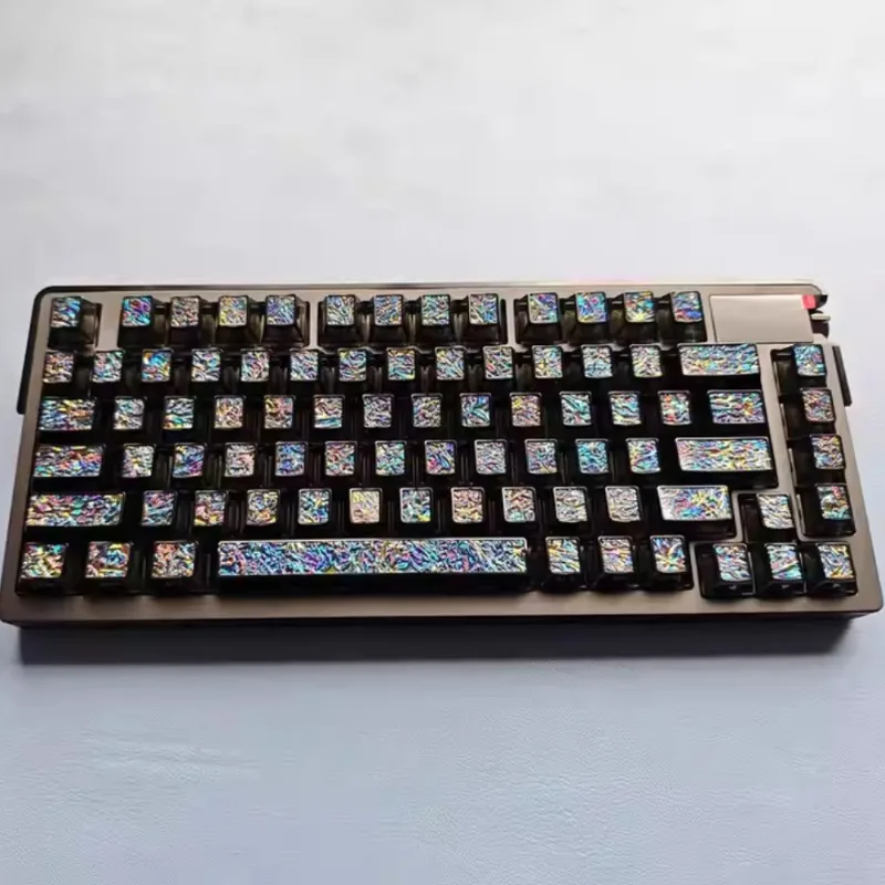 Lacquer Metal Keycaps Side Carving Cherry Profile Artisan Key Cap for Mechanical Keyboard Gaming Accessory Alloy Point Keycaps
