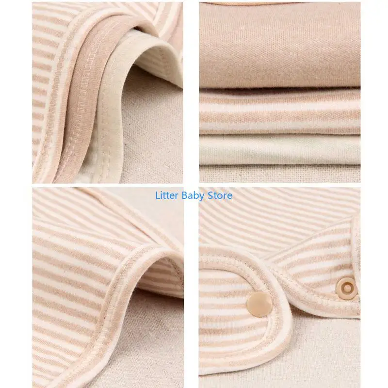 

N80C Soft Double Layers Natural Cotton Saliva Towel Baby Feeding Bib Scarf Newborn Infants Burp Cloth Washcloth Handkerchief