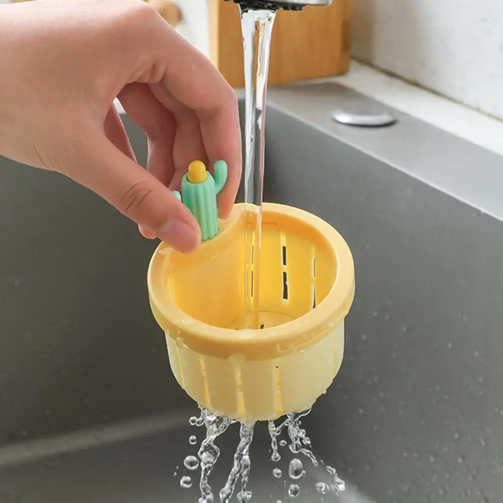 Cactus Kitchen Sink Drain Strainer Reusable Self-Cleaning Drain Cover Kitchen Sink Protector Drain Basket Cactus Sink Filter