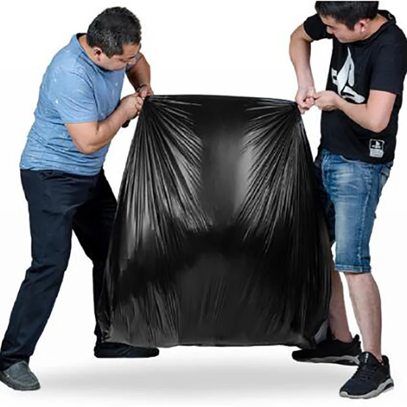 Large Thick Garbage Bag Large Rubbish Bag Plastic Thickened Disposable Plastic Bags For Hotel Village 40x65cm 50pcs