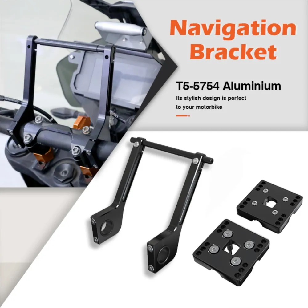 FOR KTM SUZUKI BMW HUSABERG YAMAHA HONDA KAWASAKI APRILIA BENELLI CFMOTO 22mm 28mm GPS Bracket Navigation Roadbook Mounting Arms