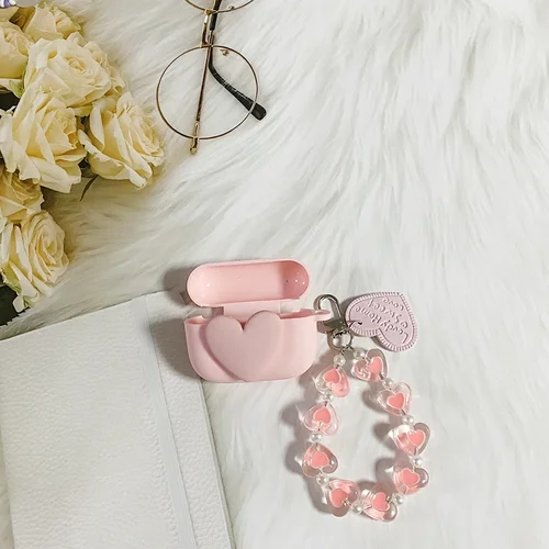 Imagen 2 del producto Para Huawei FreeClip funda bonita de silicona para auriculares Love con cordón para la muñeca funda con Clip gratis para Huawei