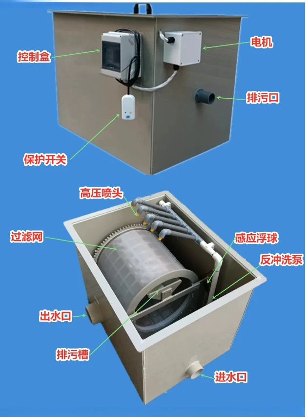 Koi Pond Water Circulation System Fish Pond Filter Aquaculture Automatic Backwash