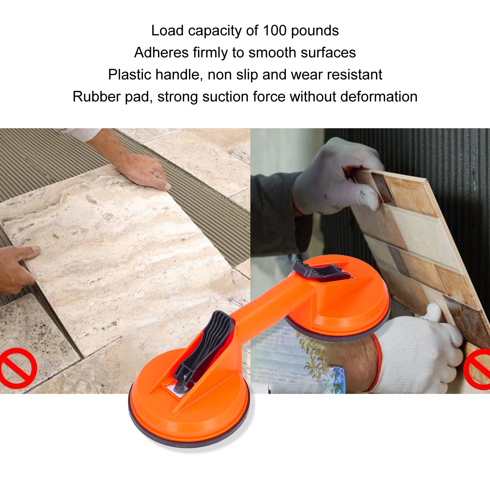 Double Headed Plastic Lifter Suction Cup for Glass Tiles Mirror Granite Lifting Dent Remover Home Handling Tools