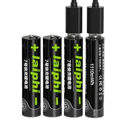 laiphi 1110mWh pilas usb rechargeable battery 1.5v AAA li-polymer 1200 Cycle, Manufacturer Direct Sales