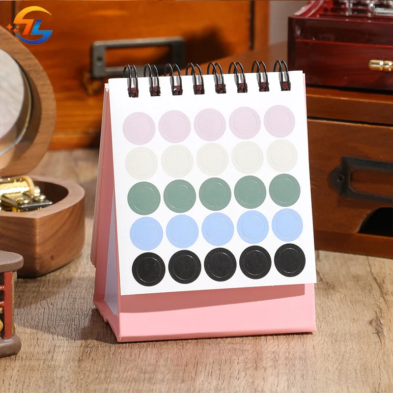

2026 Creative Simple Style English Version Morandi Mini Desk Calendar Office Desk Decoration Portable Calendar