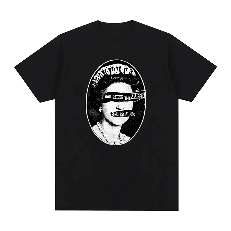 Camiseta de algodón para hombre, camiseta de algodón con cuello redondo, camiseta de algodón puro, verano 2026, God Save The Queen Sex Pistols