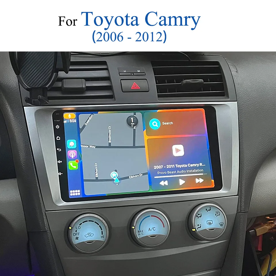 Autoradio Android 14 pour Toyota Camry 2006 2007 2008 2009 2010 2011, Navigation GPS, lecteur multimédia DVD, unité principale Carplay Auto