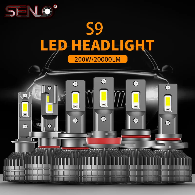 

SENLO S9 Ultinon Essential H7 LED H1 H4 H8 H11 H16 HB3 HB4 HIR2 9005 9006 9012 6500K Car Headlight Auto Fog Lamp 12V 24V 1Pair