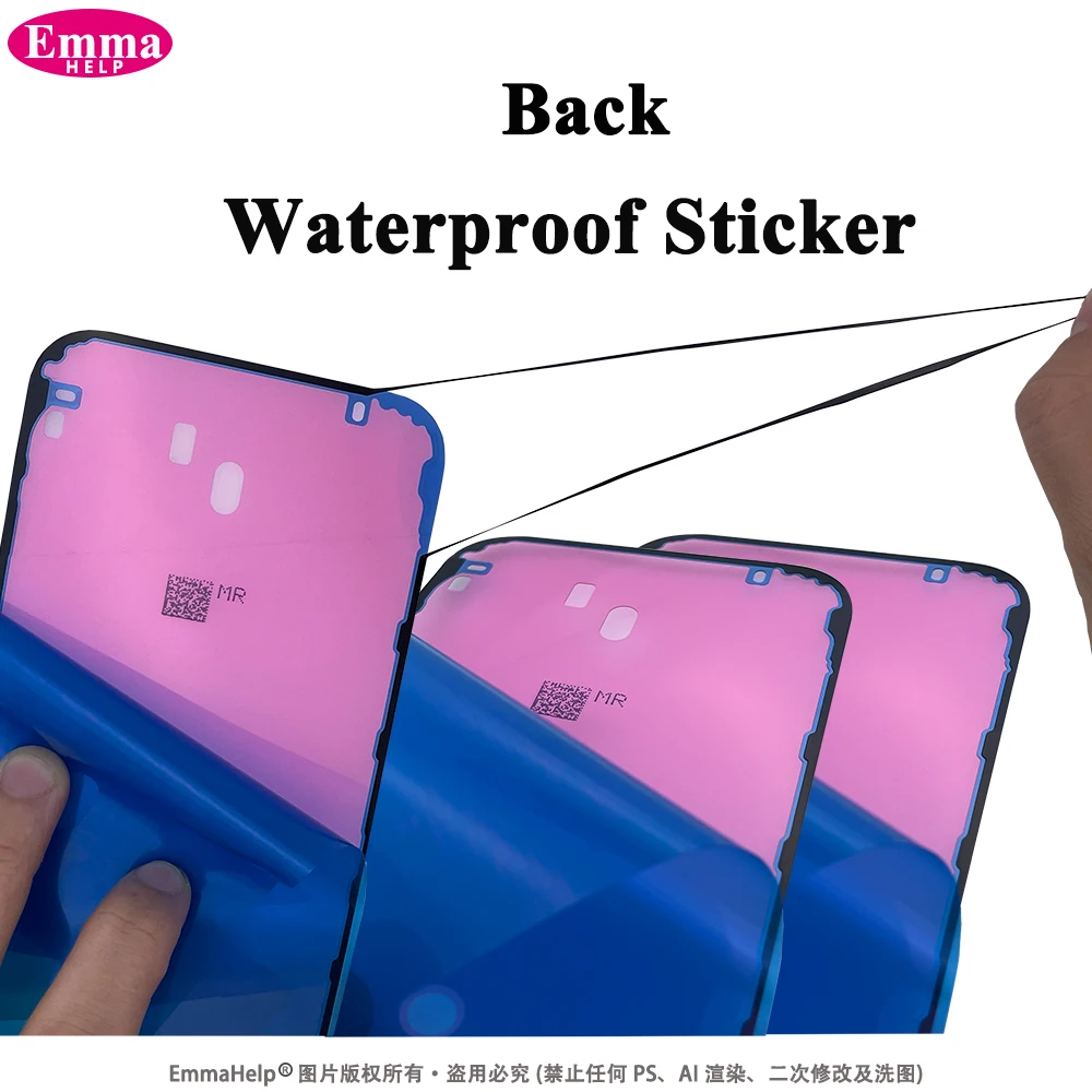 10pcs Waterproof Seal Sticker Back Cover Side For iPhone 16 Plus 15 Pro Max 14 17E Front LCD Display Adhesive Glue
