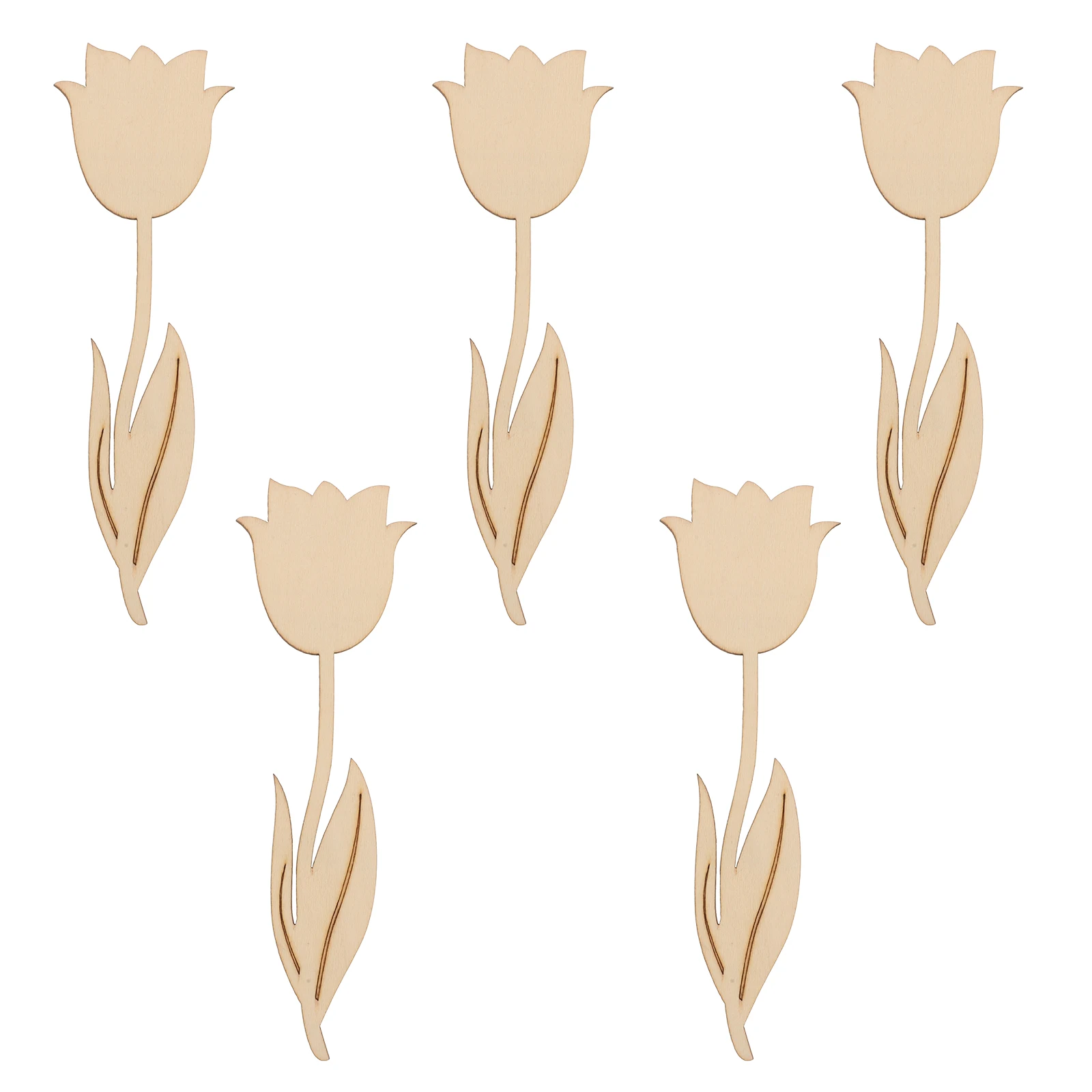 

5Pcs Natural Wood Flower Cutouts for Crafts Unfinished DIY Slices Painting Projects Handmade Gift Idea for Mom Dad Teacher