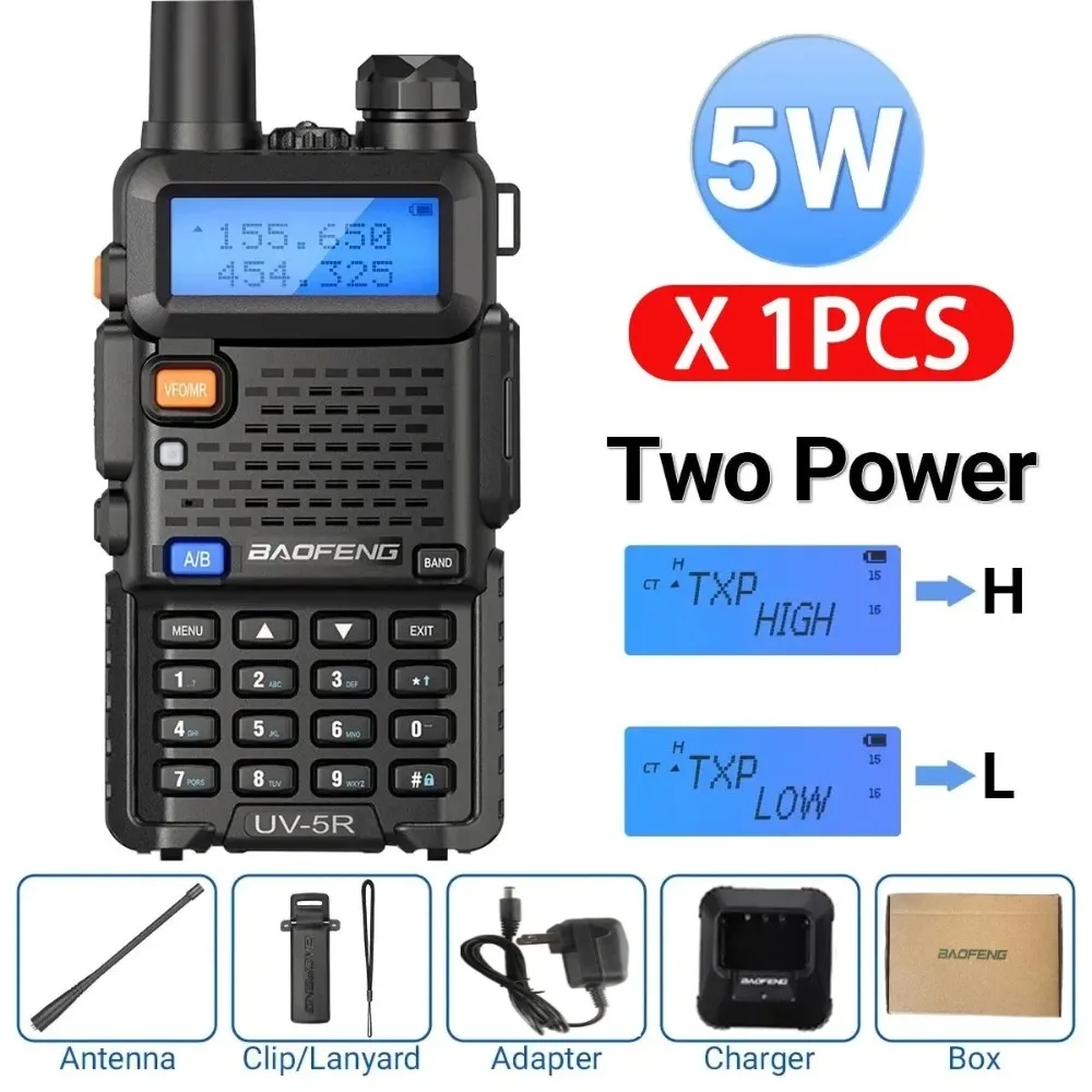 

baofeng UV-5R8W camping ptt long range walkie talkie Wireless set radios walki communication radio transceiver Two-way intercom