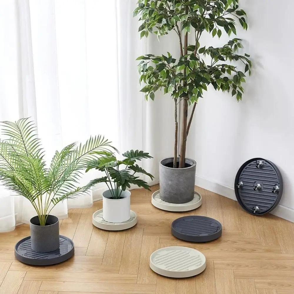 Useful Plant Saucer with Moving Wheels Plastic Drip Trays Pot Trays Bonsai Rack Tray Saucers Garden Indoor Outdoor Supplies