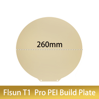 ENERGETIC Flsun T1 Pro PEI Build Plate Dia 260mm Flexible Magnetic Platform One Side Smooth PEI Steel Sheet For 3d Printer