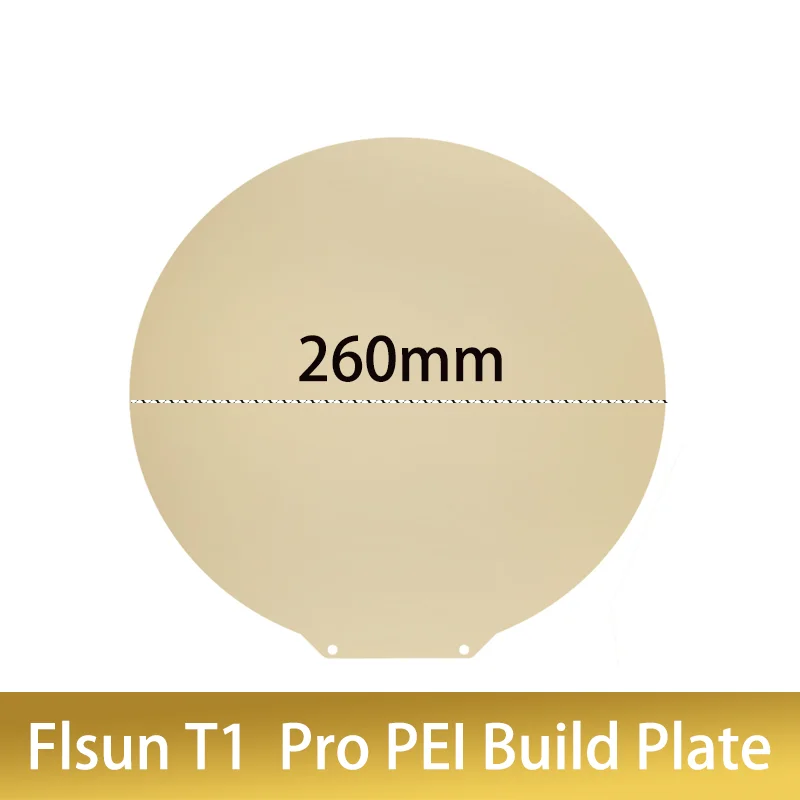 ENERGETIC Flsun T1 Pro PEI Build Plate Dia 260mm Flexible Magnetic Platform One Side Smooth PEI Steel Sheet For 3d Printer