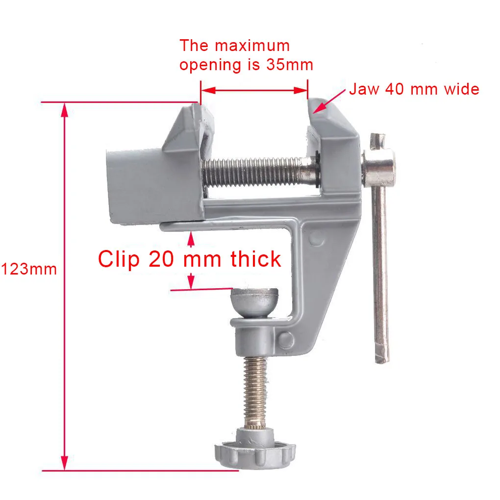 

Tabletop Workbench Vise Universal Clamp On Table DIY Craft Woodworking Modeling Jewelry Clamp Vice