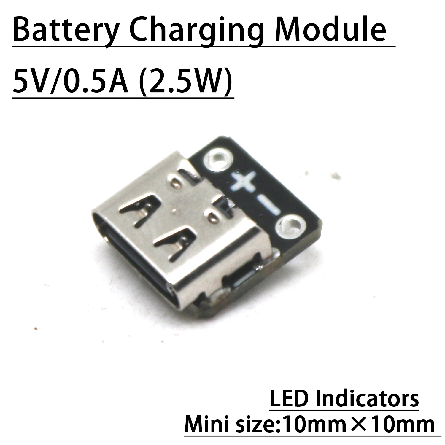 Ultra-Small 2.5W 0.5A Lithium Battery Charging Module TYPE-C USB DC 5V TO 3.7V 4.2V 1S BMS Li-ion/Li-Po Batteries Charger Board