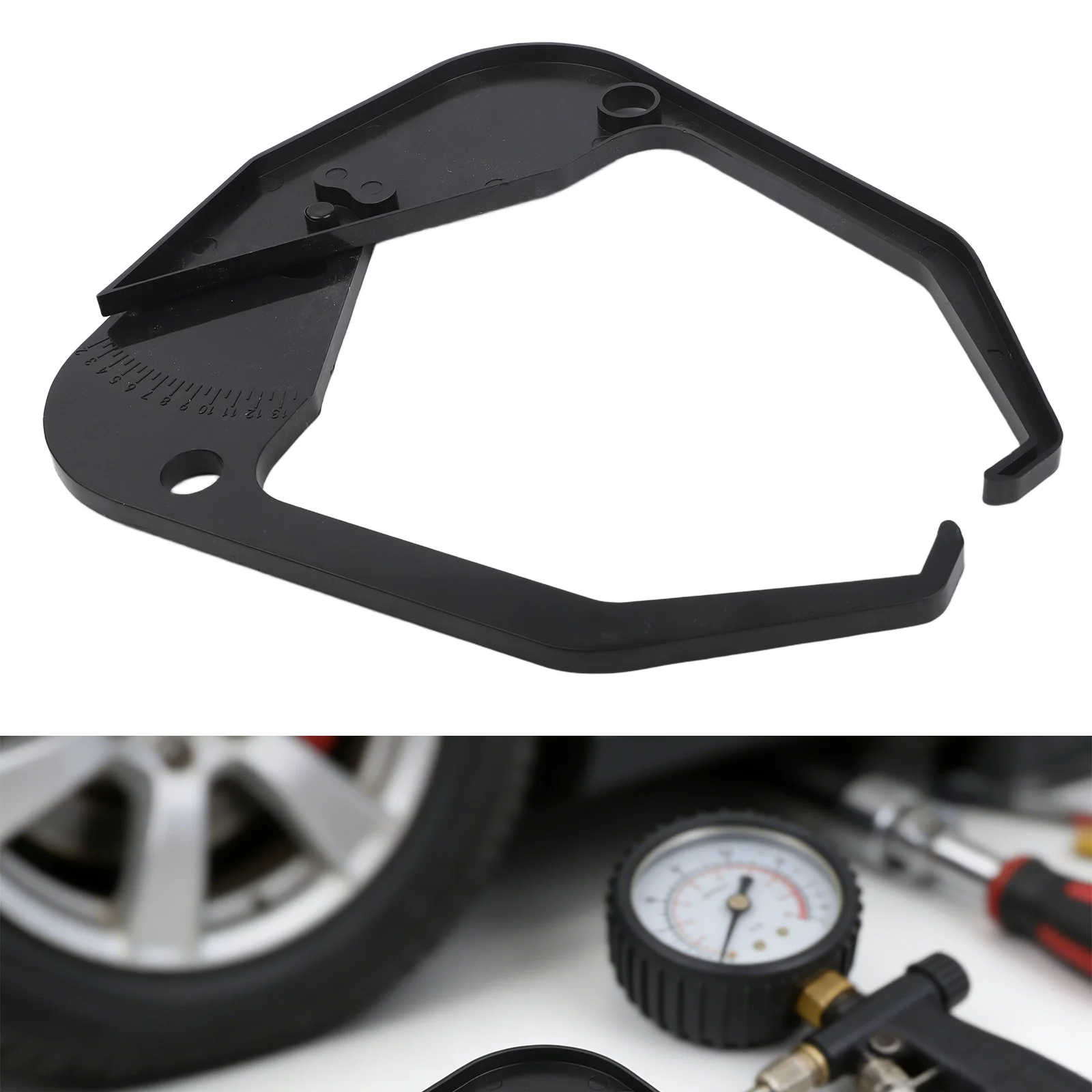 Balancing Machine For Tire Wheel Width Measuring Tool Accessory Caliper with Plastic and Steel Construction and Dual Scales view 6