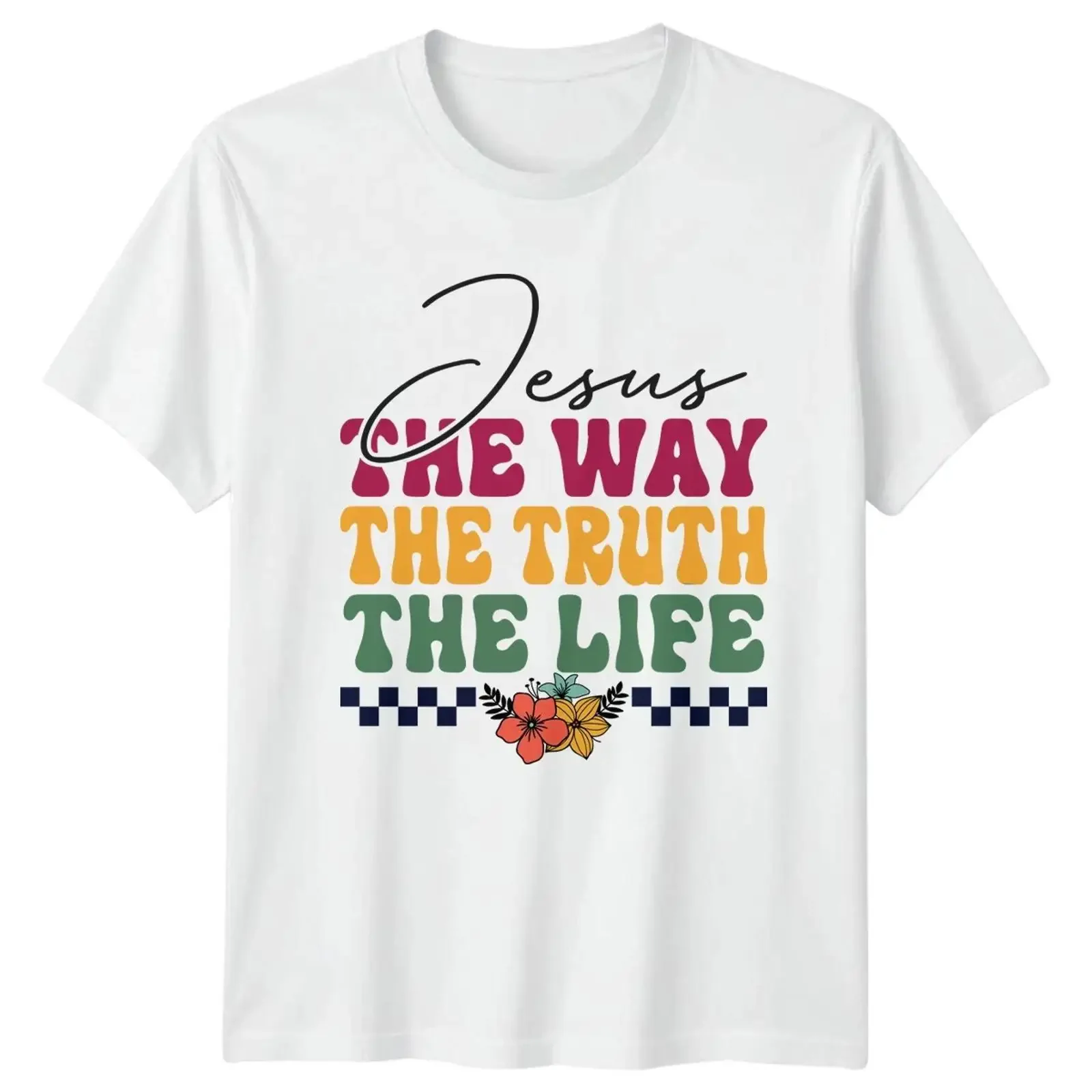 Jesus Der Weg Die Wahrheit Das Leben T Shirt Glaube Geschenk für Sie und Ihn vintage Washed designer clothes Unisex fashion