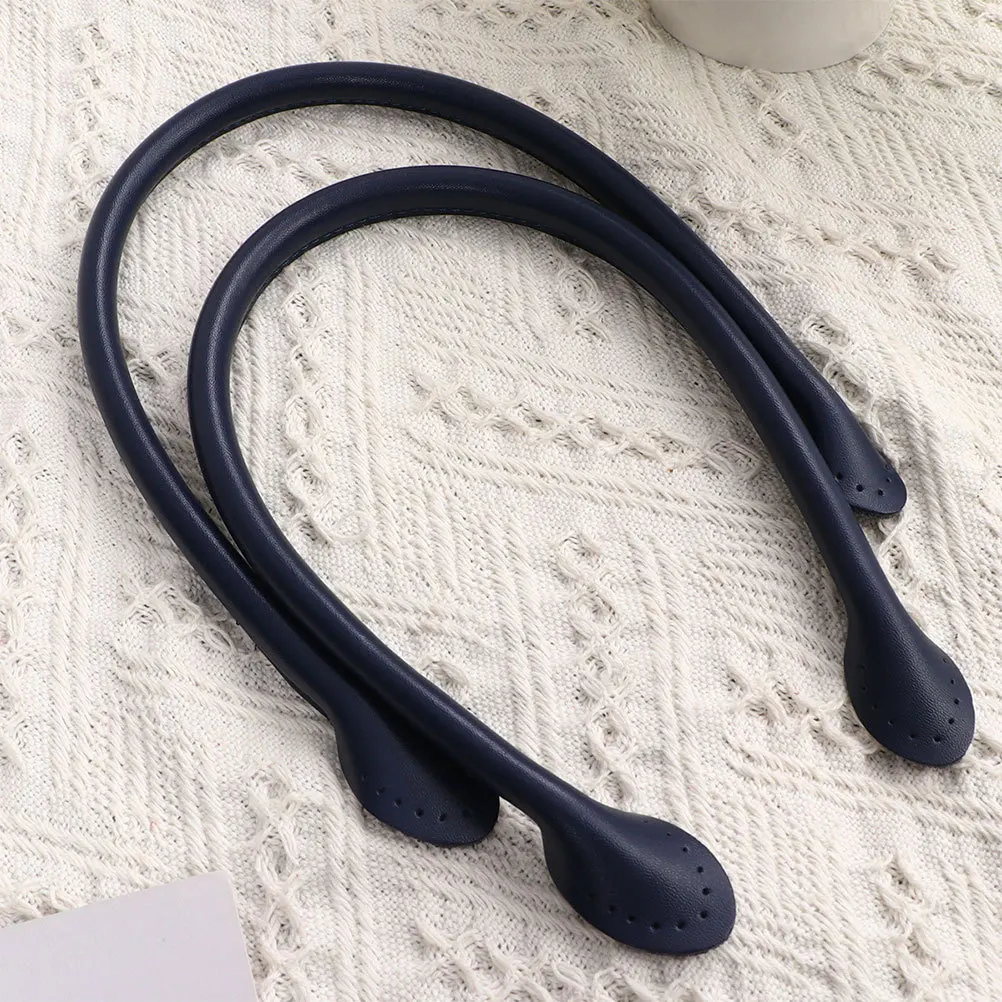 

1Pair 50cm Bright Color Handbag Strap DIY Tote Bag Accessories Thicken Sewing Belt Dark Blue Bag Strap