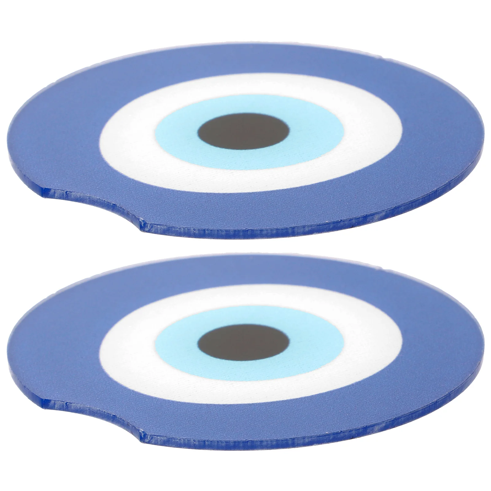 2 Pcs Coaster Evil Eyes Coasters Decals Car Decorations Tumblers Petticoat Cup Holder Accessories Anti-slip Pads Acrylic