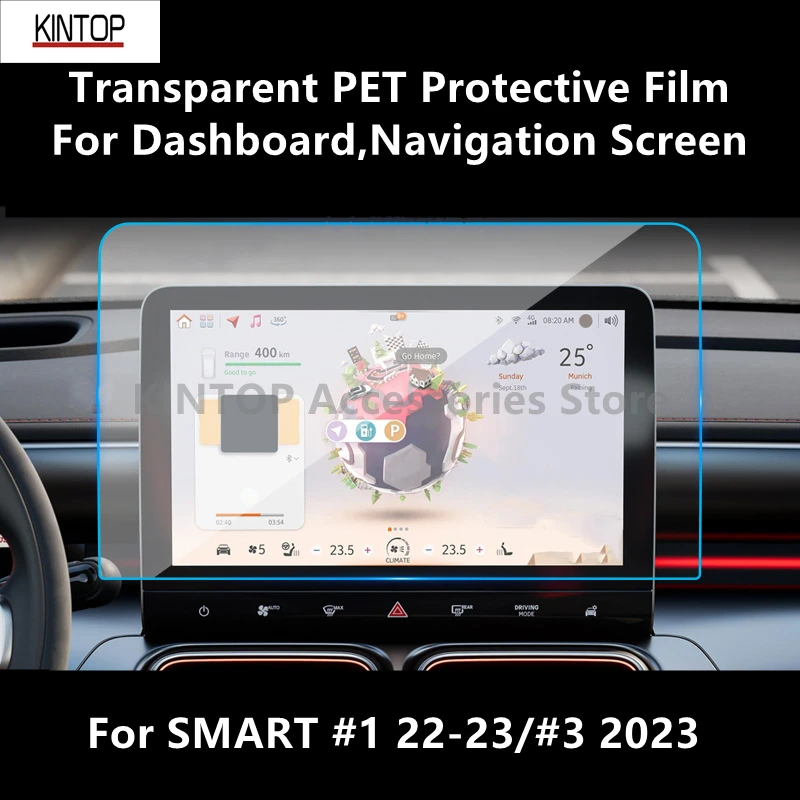 

For SMART #1 22-23/#3 2023 Dashboard,Navigation Screen Transparent PET Protective Film Anti-scratch Film Accessories Refit