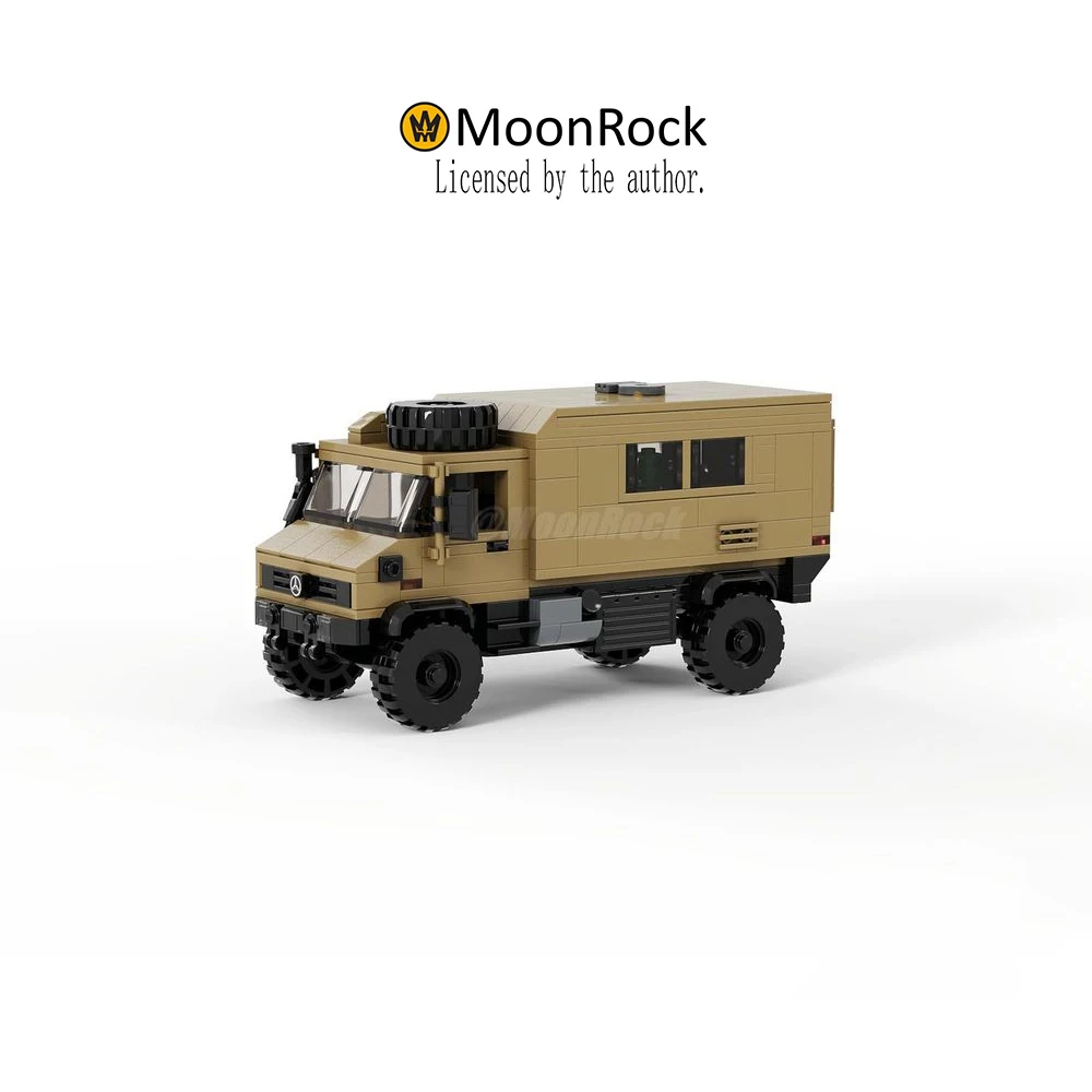 

All Terrain RV MOC Genuine Authorization Moonrock Unimog U4000 Building Blocks Model Car Bricks Toy For Children Birthday Gift