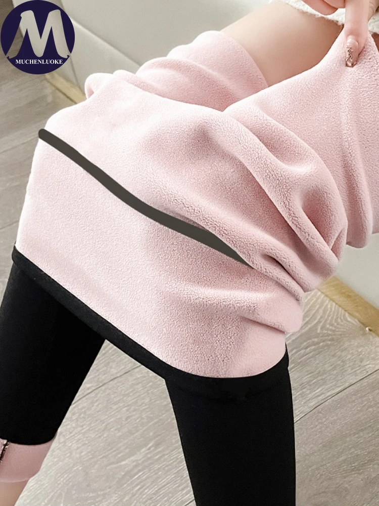 Pantalons pour femmes automne hiver nouveau élégant taille haute épaississement Sexy pantalons de Yoga à la mode coupe ajustée garder au chaud femmes Leggings