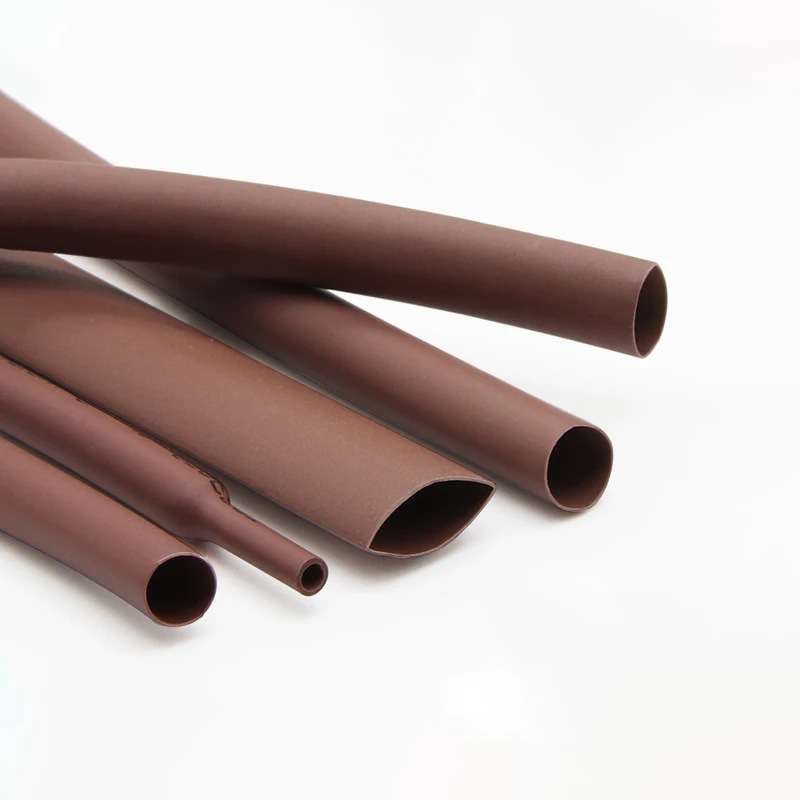1M 2:1 Brown Heat Shrink Tube Diameter 1/1.5/2/2.5/3/3.5/4/5/6/8/9/10/12/14/16/18/20/25/30/40/50mm With Double Wall Glue Tube