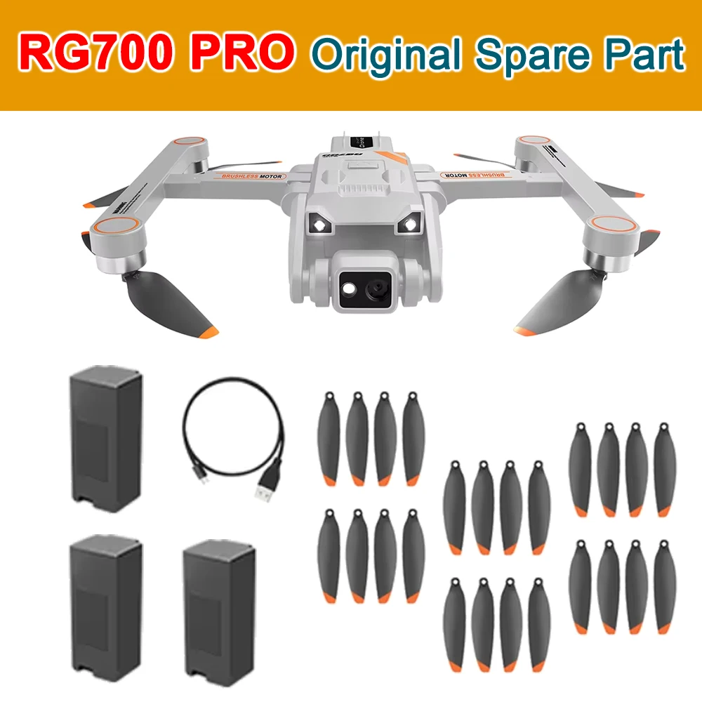 Original RG700 Pro Spare Part RG700 Propeller Blade Wing Rotor / USB Charger / Battery Part RC Drone RG700-PRO Accessory