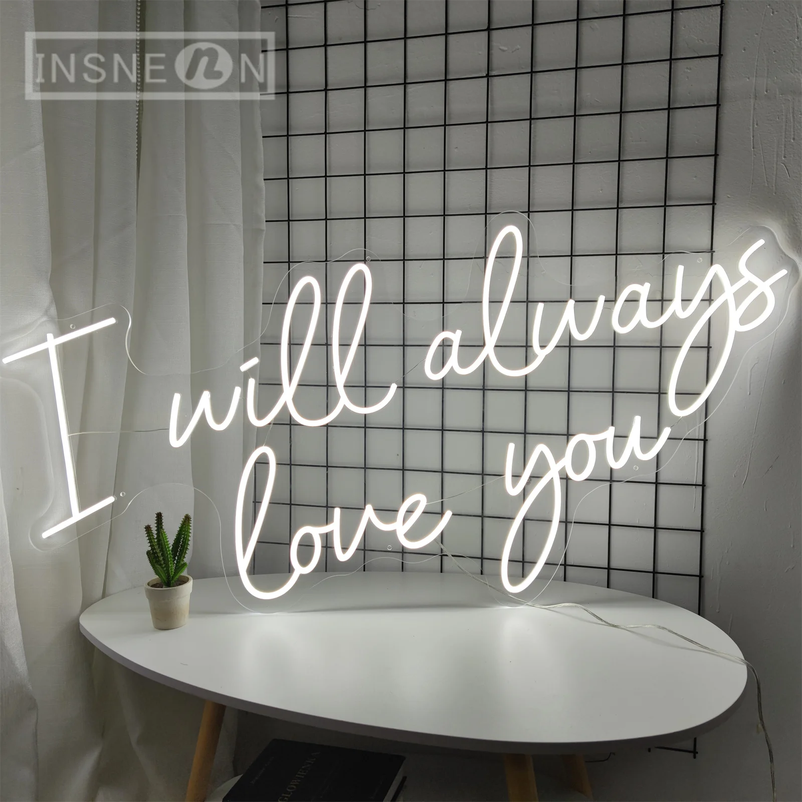 I Will Always Love You Wedding Neon Sign Light Room Wall Neon Art Decor Bedroom Hanging LED Neon Lighting Signs Decoration Gifts