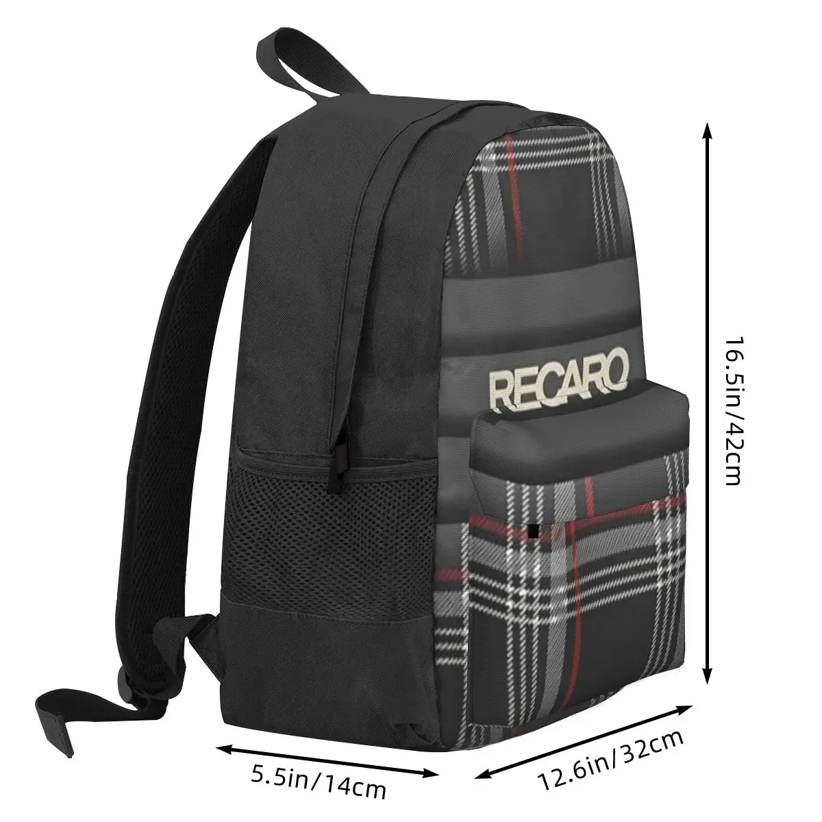 Tartan Plaid Recaros Student Backpack School Bag Hiking Travel Daypack for Boys Girls Fashion Bookbag Shoulder Bags