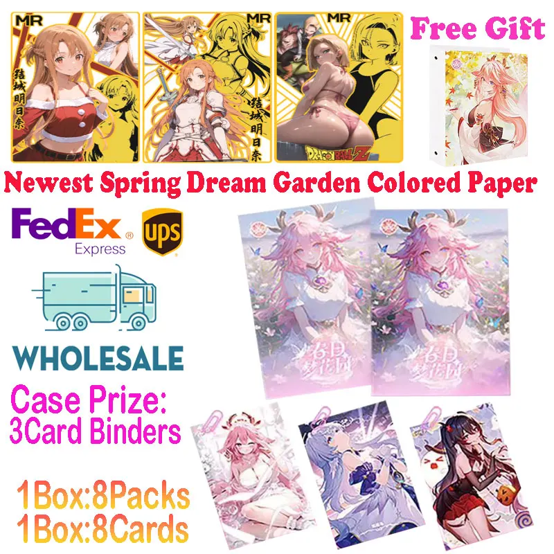 Case Wholesale 2024 Newest Spring Dream Garden Goddess Story Coloed Paper Waifu Yae Miko Doujin Toys Christmas Gift