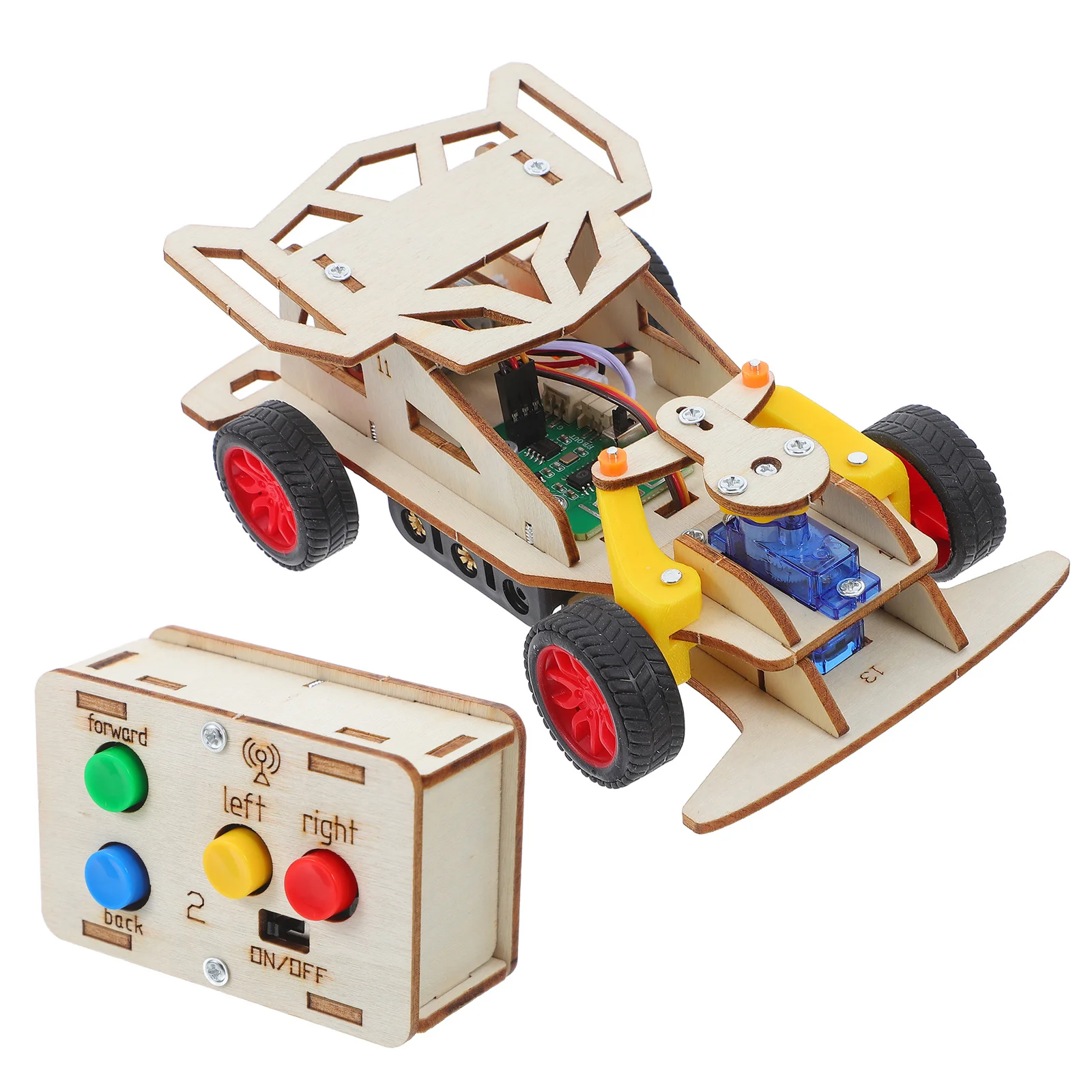 

Remote Control Stem Car Kit DIY Wooden Educational Science Assembly Racing Kit for Kids Family Classroom Activities