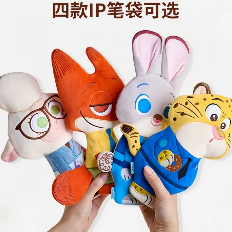 

Новая оригинальная плюшевая сумка для хранения ручек Disney Zootopia, сумка для хранения макияжа, милый кулон в виде ника, подарок на день рождения для девочки