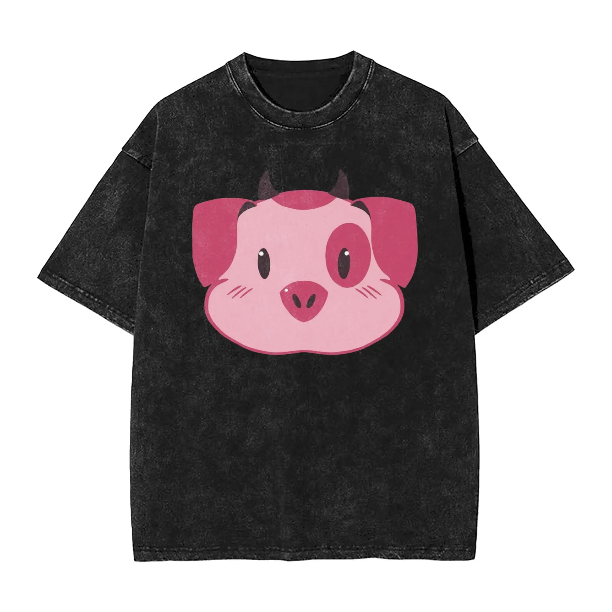 تي شيرت Hazbined Hoteled Fat Nuggets Angel Dust تي شيرت هيب هوب مغسول 100% قطن عالي الشارع تي شيرت رائع للرجال ملابس الشارع الشهير تي شيرت #1