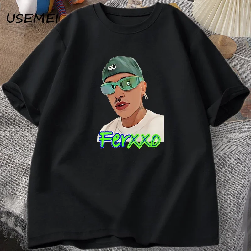 

Ferxxo Tshirt Men Women Feid 2023 Nitro Jam Tour Cotton Tee Shirt Summer Men's Cotton T-shirt Oversized Streetwear Men's Clothes