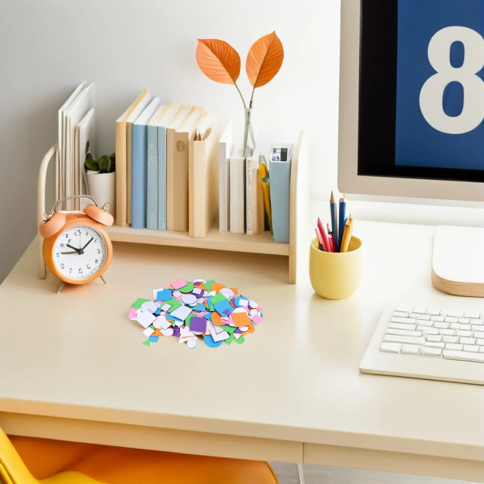 

1250 шт. самоклеящихся геометрических фигур из ЭВА-пены, разноцветные, для творчества, для детского класса, для скрапбукинга, для изучения цифр и букв