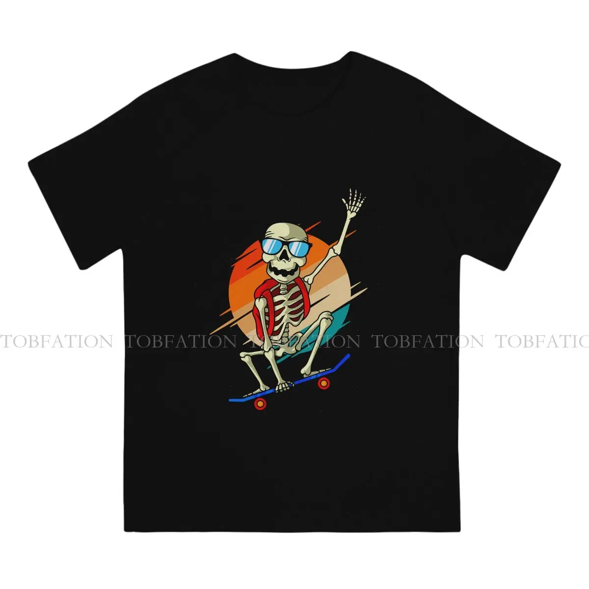 Skateboard Skeleton Skating Skater Style TShirt Skateboard Top Quality Creative Gift Clothes  T Shirt Stuff Hot Sale