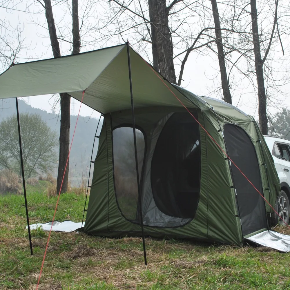 Waterproof Sun Protection Car Rear Tent Car Tail Extension Tent Multi Purpose Tent For Bicycle Outdoor Camping Shelter