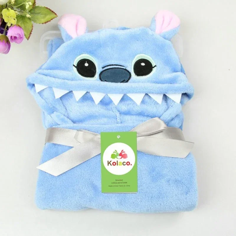 Anime Baby Bathrobe Bath Blankets Cute Hello Kitty Stitch Minnie Mouse Cartoon Shape Child Kids Hooded Cloak Drop Shopping