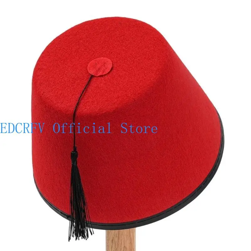 

652F Elegant Turkish Hat Stylish Moroccan Headwear with Decorative Detail Festive Turkish Hat Moroccan Hat Headgear