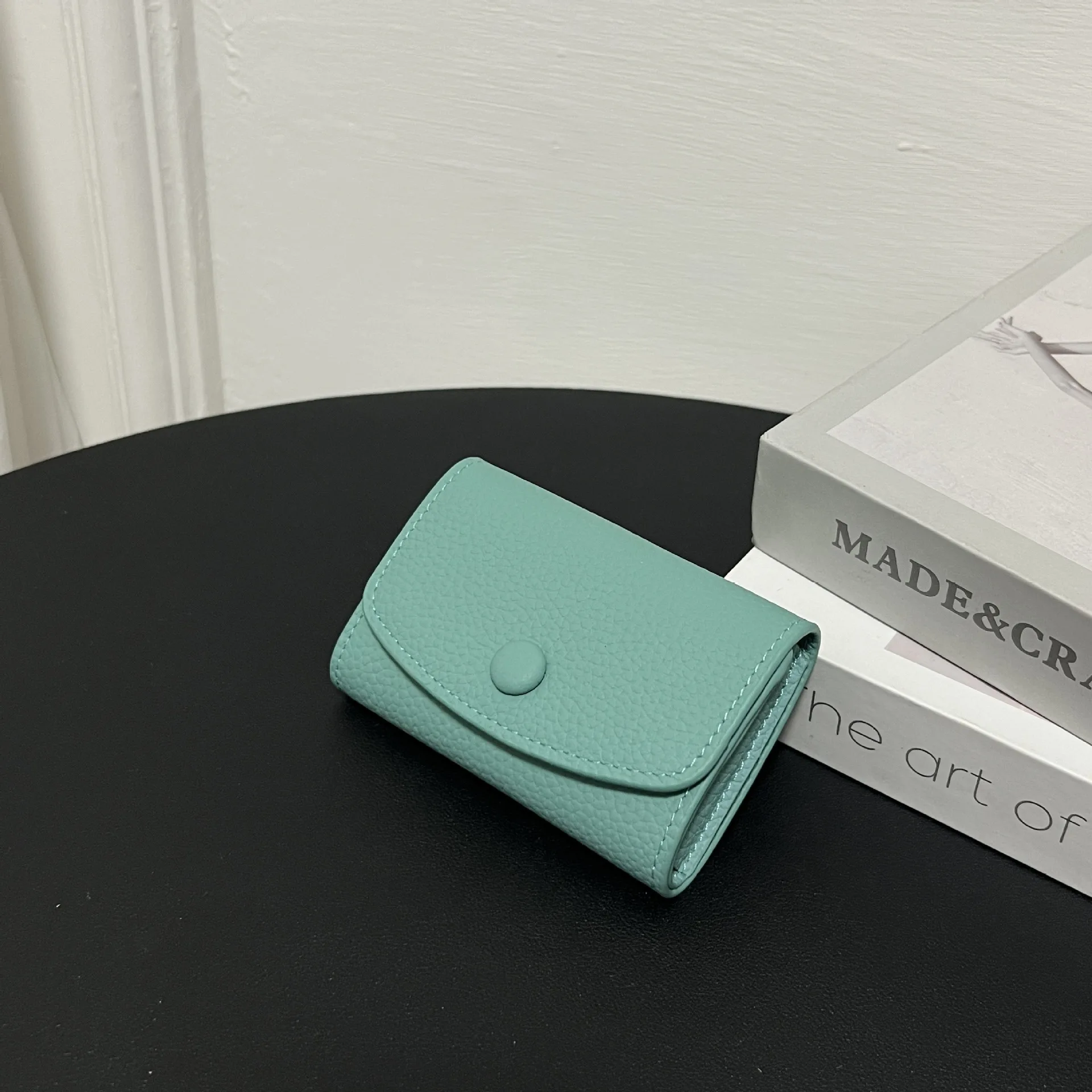 

Ins натуральная кожа мини-слот для нескольких карт тройной держатель для карт клатч короткий кошелек женский чехол для хранения портативный кошелек для монет RFID