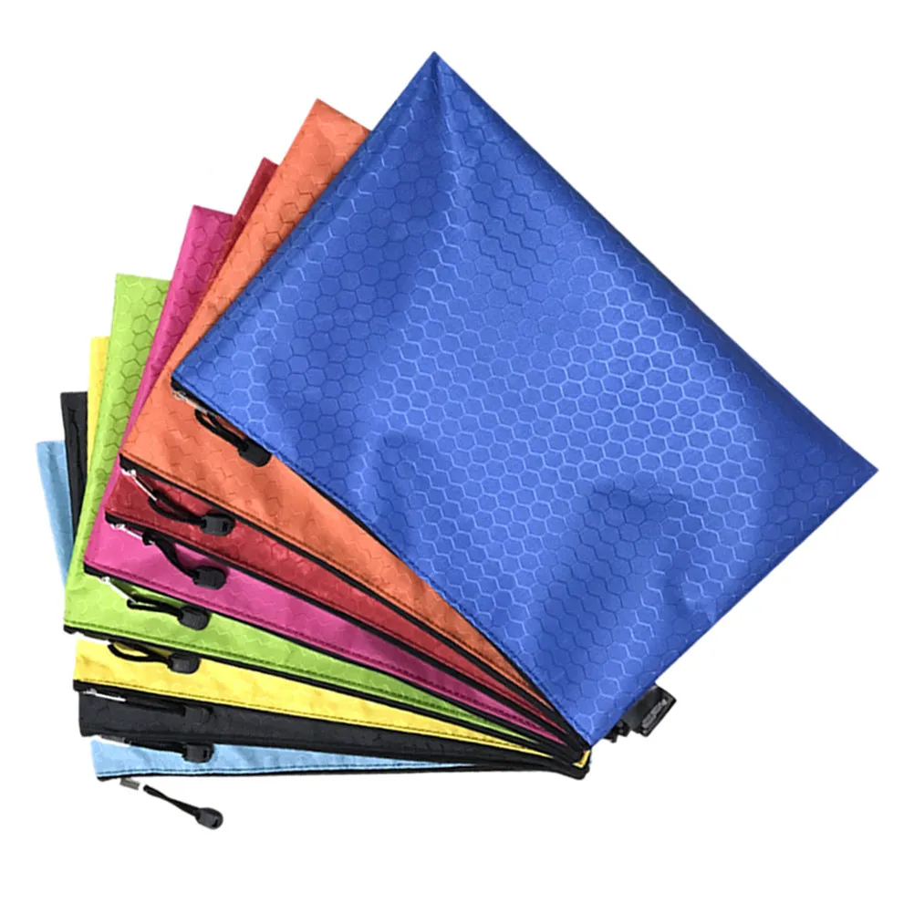 

Oxford Cloth Waterproof File Bag Ball Pattern A4 Size Heavy Duty Zipper Document Organizer Travel Office Daily Use Toothbrush